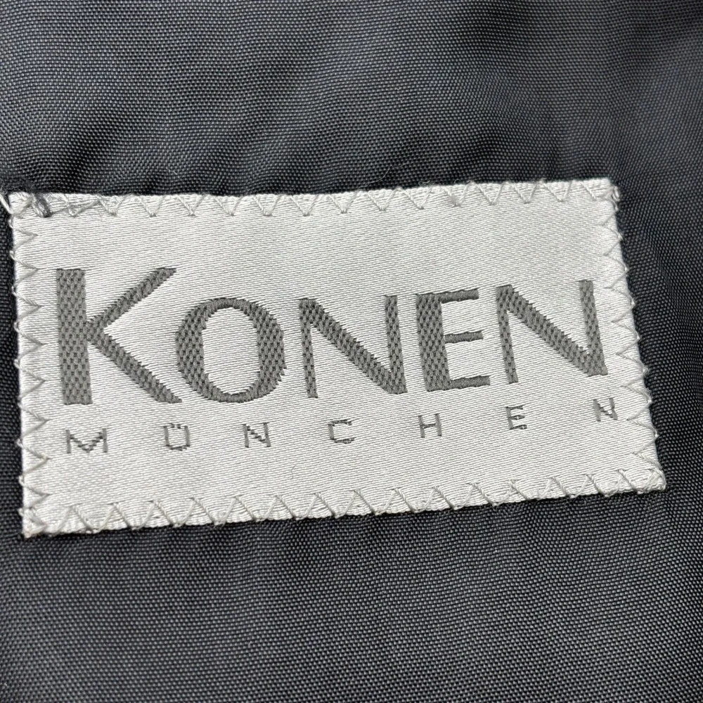 VTG 90s Konen Munchen 100% Pure New Wool Black 2 Button Sport Coat Soft Sz 39R